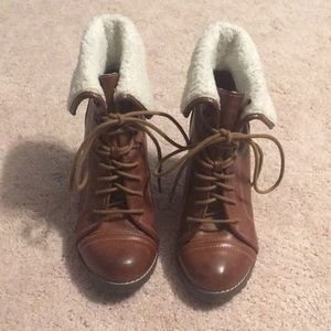 Leather heeled MIA booties